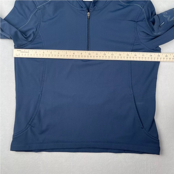 Title Nine Hoodie Blue 1/2 Zip Pocket Running Sz. M - Picture 5 of 12